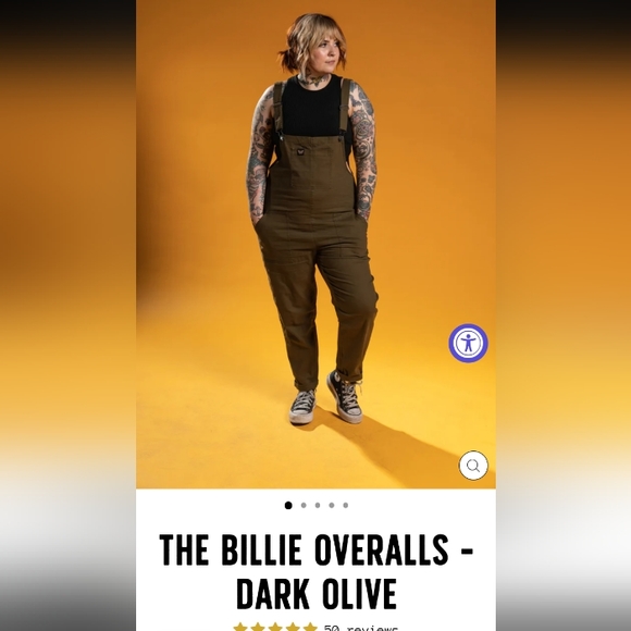 Girrlscout Pants - NWT! Girrlscout The Billie Overalls Dark Olive size XL. Sold out size!